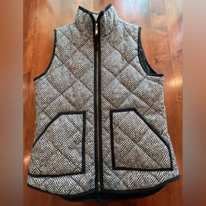 J Crew herringbone puffer vest